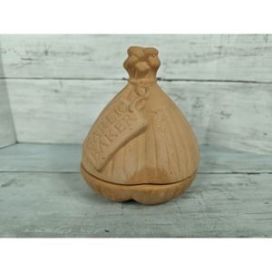 Vintage 1993 The Garlic Baker by Reco Made in Mexico Terra Cotta